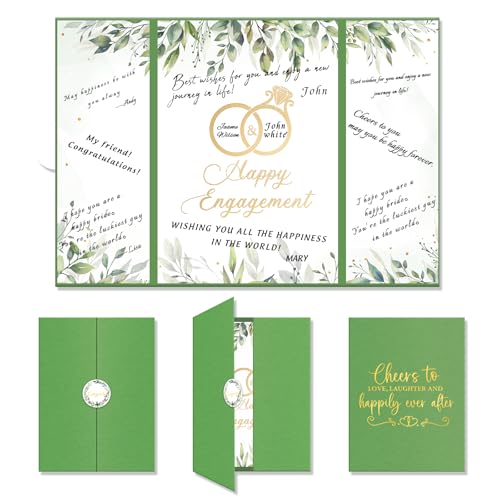 JarThenaAMCS Greenery Gästebuch zur Verlobung als Unterschrift, Aquarell-Eukalyptusblätter, Unterschriftskarton für verheiratete Glückwünsche, Partyzubehör JarThenaAMCS Greenery Gästebuch zur Verlobung als Unterschrift, Aquarell-Eukalyptusblätter, Unterschriftskarton für verheiratete Glückwünsche, Partyzubehör von JarThenaAMCS