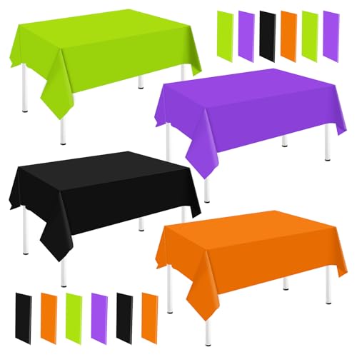JarThenaAMCS Halloween-Tischdecke aus Kunststoff, rechteckig, wasserdicht, für Halloween, Party, Tischdekoration, 137 x 274 cm, 4 Stück JarThenaAMCS Halloween-Tischdecke aus Kunststoff, rechteckig, wasserdicht, für Halloween, Party, Tischdekoration, 137 x 274 cm, 4 Stück von JarThenaAMCS