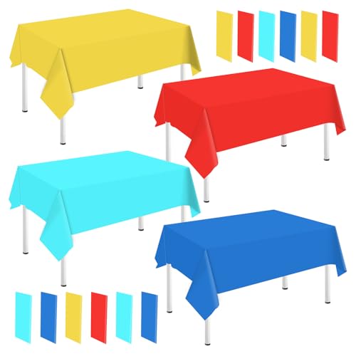 JarThenaAMCS Kunststoff-Tischdecke für Karnevalspartys, rechteckig, wasserdicht, für Party-Tischdekoration, 137 x 274 cm, 4 Stück JarThenaAMCS Kunststoff-Tischdecke für Karnevalspartys, rechteckig, wasserdicht, für Party-Tischdekoration, 137 x 274 cm, 4 Stück von JarThenaAMCS