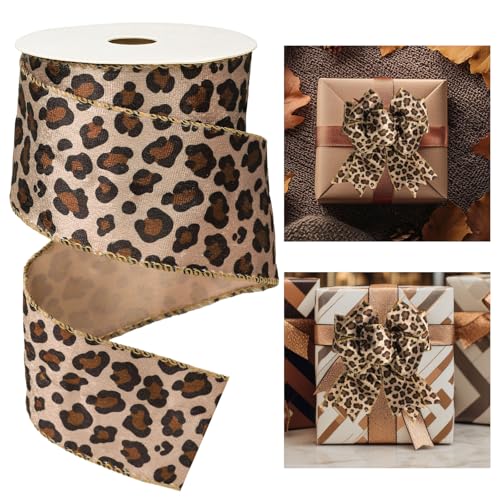 JarThenaAMCS Samtband mit Drahtrand, Leopardenmuster, 6,3 cm, Gepardenbraun, Bastelband, Tierdruck, Stoffband für Schleife, Kranz, Party, Heimdekoration, 9,1 m JarThenaAMCS Samtband mit Drahtrand, Leopardenmuster, 6,3 cm, Gepardenbraun, Bastelband, Tierdruck, Stoffband für Schleife, Kranz, Party, Heimdekoration, 9,1 m von JarThenaAMCS