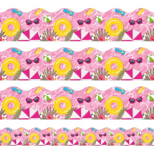 JarThenaAMCS Sommer-Pinnwand, 100 cm, rosa Sonnenbrille, Schwimmring, Strandball, gestanzte Bordüre, Rolle für Strand, Hawaii, Party, Klassenzimmer, Kreidetafel-Dekoration JarThenaAMCS Sommer-Pinnwand, 100 cm, rosa Sonnenbrille, Schwimmring, Strandball, gestanzte Bordüre, Rolle für Strand, Hawaii, Party, Klassenzimmer, Kreidetafel-Dekoration von JarThenaAMCS