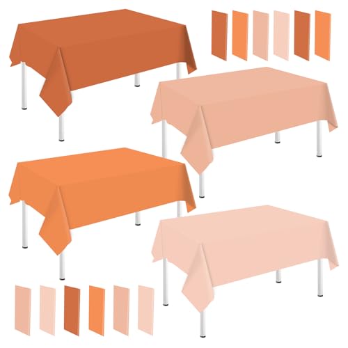 JarThenaAMCS Terrakotta-Kunststoff-Tischdecke, Farbverlauf, Terrakotta, rechteckig, wasserdicht, Tischdecke für Party-Tischdekoration, 137 x 274 cm, 4 Stück JarThenaAMCS Terrakotta-Kunststoff-Tischdecke, Farbverlauf, Terrakotta, rechteckig, wasserdicht, Tischdecke für Party-Tischdekoration, 137 x 274 cm, 4 Stück von JarThenaAMCS
