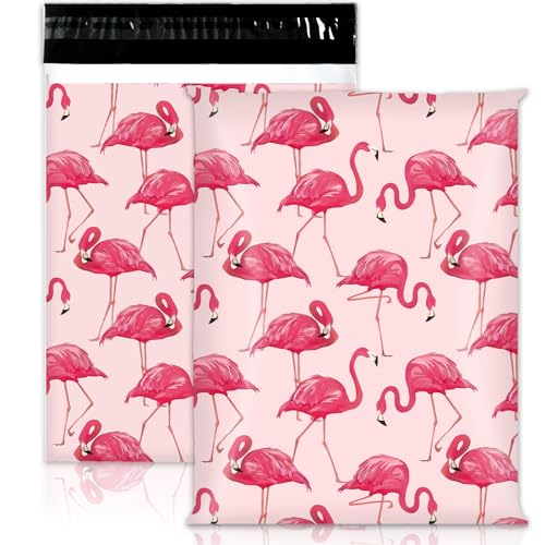 JarThenaAMCS Versandtaschen mit Flamingo-Motiv, 25,4 x 33 cm, rosa, Sommer, tropische Verpackung, selbstklebende Versandtaschen für kleine Geschäftskleidung, 100 Stück JarThenaAMCS Versandtaschen mit Flamingo-Motiv, 25,4 x 33 cm, rosa, Sommer, tropische Verpackung, selbstklebende Versandtaschen für kleine Geschäftskleidung, 100 Stück von JarThenaAMCS