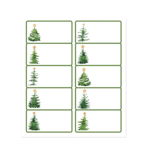 JarThenaAMCS Weihnachts-Adress-Etiketten, Aquarellfarben, Weihnachtsbaum, bedruckbar, für Pakete, Umschläge, Karten, Schule, Büro, 500 Stück JarThenaAMCS Weihnachts-Adress-Etiketten, Aquarellfarben, Weihnachtsbaum, bedruckbar, für Pakete, Umschläge, Karten, Schule, Büro, 500 Stück von JarThenaAMCS