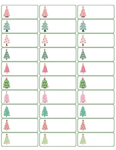 JarThenaAMCS Weihnachtsbaum-Adress-Etiketten, bedruckbar, für Laser- und Tintenstrahldrucker, für Pakete, Umschläge, Karten, Heimbüro, 2,5 x 6,6 cm, 600 Stück JarThenaAMCS Weihnachtsbaum-Adress-Etiketten, bedruckbar, für Laser- und Tintenstrahldrucker, für Pakete, Umschläge, Karten, Heimbüro, 2,5 x 6,6 cm, 600 Stück von JarThenaAMCS