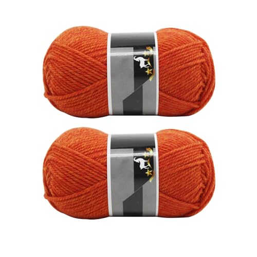 Jarsense 2 Knäuel x 100 g Doppelstrickgarn, Baby-Batik, Crylic, Handstrickwolle, Strickwolle, Garn zum Häkeln, Acrylgarn für DIY Handwerk und Häkelprojekte (Orange) von Jarsense