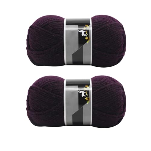 Jarsense 2 Knäuel x 100 g Doppelstrickgarn, Baby-Batik, Crylic, Handstrickwolle, Strickwolle, Garn zum Häkeln, Acrylgarn für DIY Handwerk und Häkelprojekte (Violett) von Jarsense
