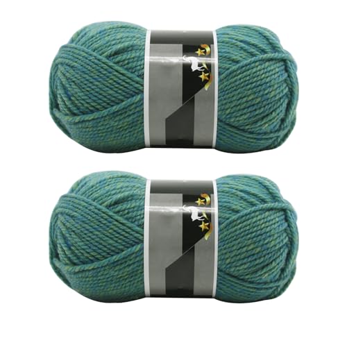 Jarsense 2 Knäuel x 100 g Doppelstrickgarn, Baby-Batik, Crylic, Handstrickwolle, Strickwolle, Garn zum Häkeln, Acrylgarn für DIY Handwerk und Häkelprojekte (grün) von Jarsense