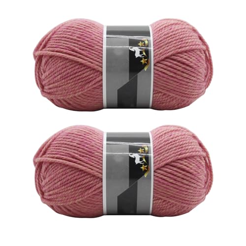 Jarsense 2 Knäuel x 100 g Doppelstrickgarn, Baby-Batik, Crylic Handstrickwolle, Strickwolle, Garn zum Häkeln, Acrylgarn für DIY Handwerk und Häkelprojekte (Rosa-Sherbet) von Jarsense