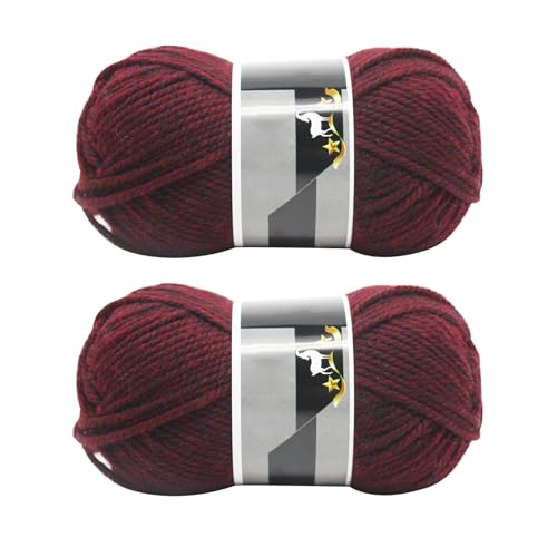 Jarsense 2 Knäuel x 100 g Doppelstrickgarn, Baby-Batik, Crylic Handstrickwolle, Strickwolle, Garn zum Häkeln, Acrylgarn für DIY Handwerk und Häkelprojekte (Rot-Schwarz) von Jarsense