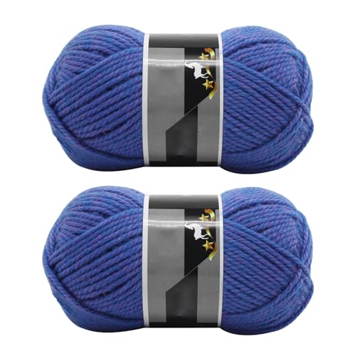 Jarsense 2 Knäuel x 100 g Doppelstrickgarn, Baby-Batik-Handstrickwolle, Strickwolle, Garn zum Häkeln, Acrylgarn für DIY Handwerk und Häkelprojekte (blau) von Jarsense