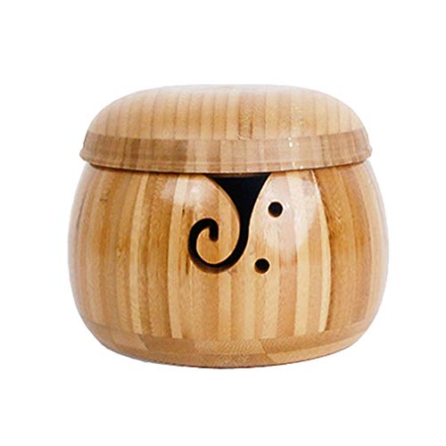 Holz Garn Schüssel Holzschale Garn Aufbewahrung mit Deckel - Zubehör Organizer für Näh und Crochet Halterung - Handgefertigt Stricken Schalen mit Geschnitzte Löcher und gebohrte Löcher #1 Holz Garn Schüssel Holzschale Garn Aufbewahrung mit Deckel - Zubehör Organizer für Näh und Crochet Halterung - Handgefertigt Stricken Schalen mit Geschnitzte Löcher und gebohrte Löcher #1 von JasCherry