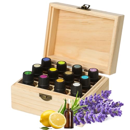 JasCherry 12 Slots Ätherisches Öl Box aus Holz, Tragbar ätherische öle Aufbewahrung Holzbox - Ideales Organisator für Ätherische Öle und Duftöle JasCherry 12 Slots Ätherisches Öl Box aus Holz, Tragbar ätherische öle Aufbewahrung Holzbox - Ideales Organisator für Ätherische Öle und Duftöle von JasCherry