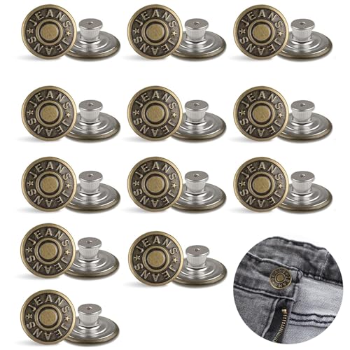 12 Stück Hosen Ersatz Knöpfe,Repair knopf,Bronze-Reparaturknöpfe, 20mm Verstellbare Jeansknöpfe,Jeansknöpfe Zum Einschlagen für Jeans,Taschen,Kleidung, Handtaschen,Schuhe und Hüte 12 Stück Hosen Ersatz Knöpfe,Repair knopf,Bronze-Reparaturknöpfe, 20mm Verstellbare Jeansknöpfe,Jeansknöpfe Zum Einschlagen für Jeans,Taschen,Kleidung, Handtaschen,Schuhe und Hüte von Jasminum