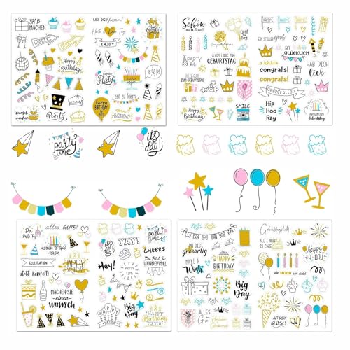 225 Motive gästebuch geburtstag, Wasserdichte vinyl sticker geburtstag, Sticker fotoalbumSticker set, Geburtstagskarten und Fotoalbum, Liebevoll Gestaltete Geburtstagssticker als Deko 225 Motive gästebuch geburtstag, Wasserdichte vinyl sticker geburtstag, Sticker fotoalbumSticker set, Geburtstagskarten und Fotoalbum, Liebevoll Gestaltete Geburtstagssticker als Deko von Jasminum