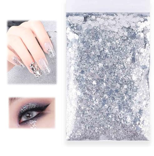 Jasminum 50g Glitzer Zum Basteln Silber,Nägel Glitzer,Glitzerpulver Zum Basteln,Pailletten Glitter Pulver,Kleine Glitzerstückchen,für Festival Dekoration,Nägel Gesicht Kartenbasteln Handwerk Jasminum 50g Glitzer Zum Basteln Silber,Nägel Glitzer,Glitzerpulver Zum Basteln,Pailletten Glitter Pulver,Kleine Glitzerstückchen,für Festival Dekoration,Nägel Gesicht Kartenbasteln Handwerk von Jasminum