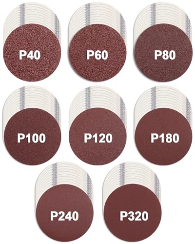 JatilEr 80 Stück Schleifpapier 50mm Klett, 2 Zoll Rund Schleifpads Körnung P40 P60 P80 P100 P120 P180 P240 P320 Exzenterschleifer Schleifscheiben für Poliert Auto Metall Holz JatilEr 80 Stück Schleifpapier 50mm Klett, 2 Zoll Rund Schleifpads Körnung P40 P60 P80 P100 P120 P180 P240 P320 Exzenterschleifer Schleifscheiben für Poliert Auto Metall Holz von JatilEr