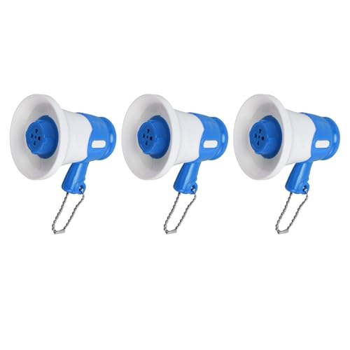 3pcs Mini Megaphone Spielzeug Funny Music Lautsprecher Keychain für Rollenspiele -Spiele, Spielzeug, Kinderlautsprecher Keychain Toy (Blau) von Jauarta