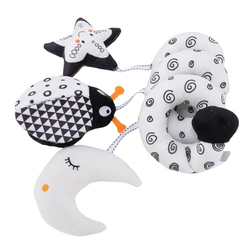 Jauarta Schwarz Weißes Tierisches Baby Spiralplüschspielzeug, Kinderwagen Hängende Spielzeug, Rasselspielzeug mit Weichem Plüschstoff, für Bequeme und Sichere Unterhaltung Jauarta Schwarz Weißes Tierisches Baby Spiralplüschspielzeug, Kinderwagen Hängende Spielzeug, Rasselspielzeug mit Weichem Plüschstoff, für Bequeme und Sichere Unterhaltung von Jauarta