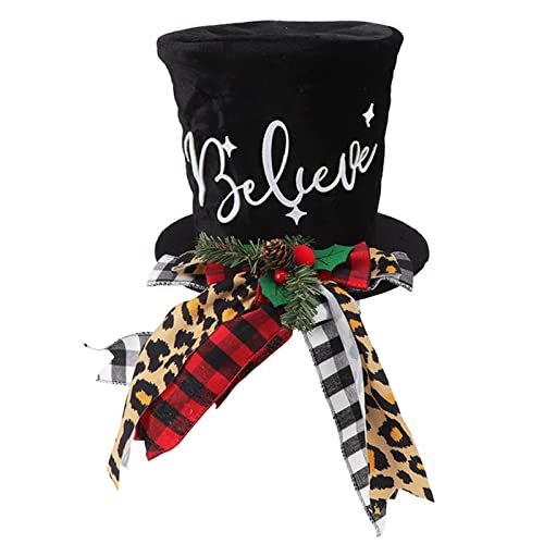 Jauarta Top -Hüte für Weihnachtsbäume, Schöne Tragbare Weihnachtsbaumdekorationen Top -Hüte für Tische Türen mit Stoffkegel. Weniger Wahrscheinlichkeit, Sich zu Verziehen oder zu von Jauarta