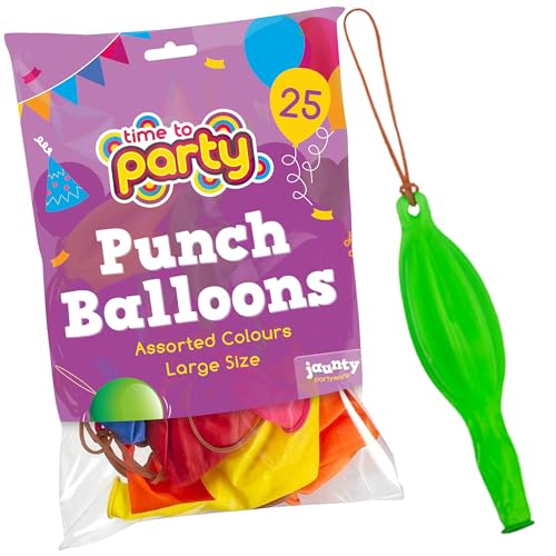 jaunty partyware 25 große Boxballons für Kinder, ideale Partytütenfüller für Kinder, 30,5 cm, Premium-Qualität, Boxballons für Partytüten, Füllstoffe für Kinder, Boxballon, Kinderpartytütenfüller von Jaunty Partyware