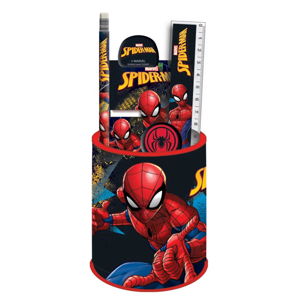 7-teiliges Schreibwarenset, Spiderman, Geschenk zur Einschulung von Javoli