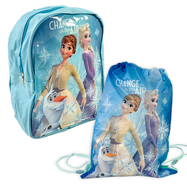 Frozen Rucksack + Turnbeutel mit Anna & Elsa, 2-teiliges Geschenkset von Javoli