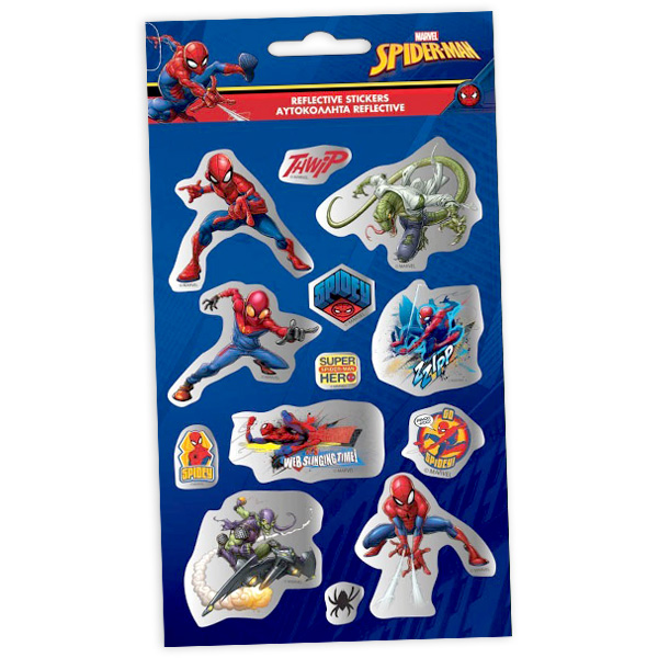 Spiderman Stickerbogen mit 13 Stickern, 21cm x 14cm von Javoli