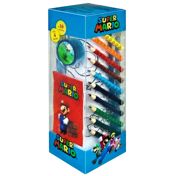 Super Mario Schreibwaren Set + Sticker und Poster, 35-teilig von Javoli