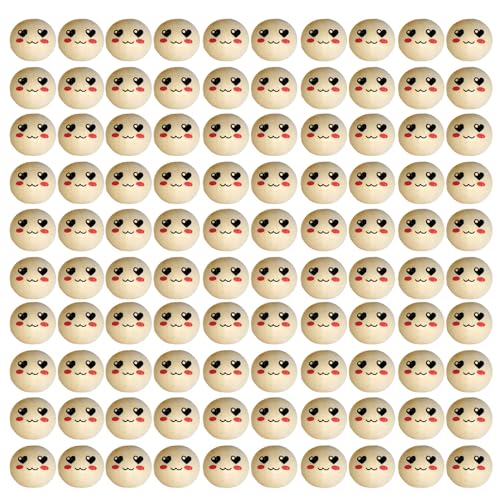 100 Stück runde Holzperlen mit Loch auf der Vorderseite bedruckte Holzperlen für Schmuck und unlackierte Naturholzperlen 100 Stück runde Holzperlen mit Loch auf der Vorderseite bedruckte Holzperlen für Schmuck und unlackierte Naturholzperlen von Javoryxh