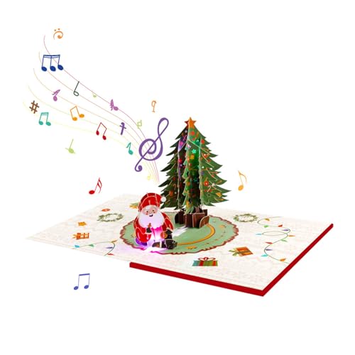3D Popup Weihnachtskarte mit Sound und Licht Handgemachte Faltbare Grußkarte mit Umschlag Handgemachte Geschenke Postkarte von Javoryxh