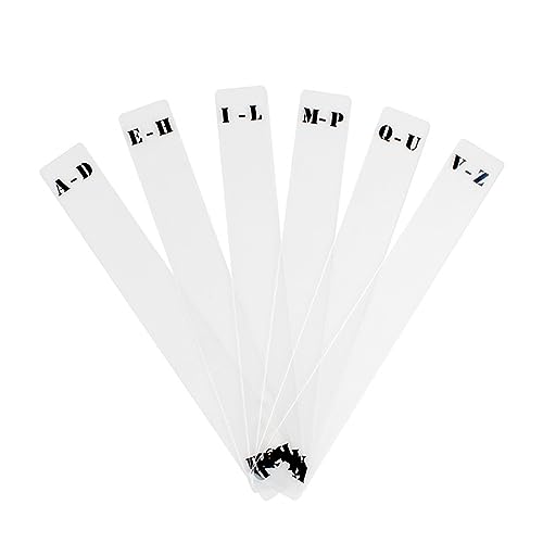 6 Stück Acryl-Schallplatten-Kategorie Etikettenkarten Trennkarten Trennkarten Trennwand geeignet für Heim Bibliothek Büro vertikale Version von Javoryxh