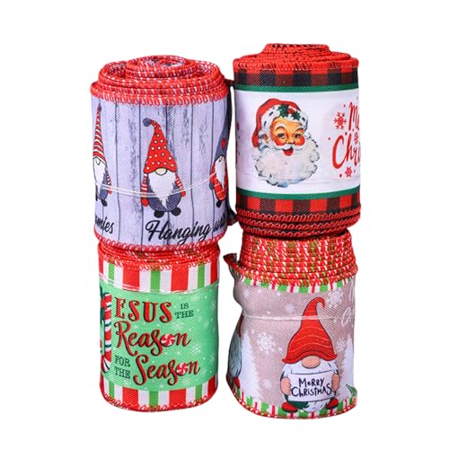 Festival Stoffband Verzierung Praktisches Weihnachtsband Sortiment für Feiertagsdekoration und Handwerk Herstellung Festival Stoffband Verzierung Praktisches Weihnachtsband Sortiment für Feiertagsdekoration und Handwerk Herstellung von Javoryxh