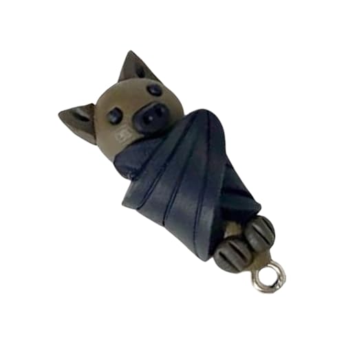 Javoryxh Gruselige Fledermaus-Figur, Scharnier-Ornament für Halloween, Tier, Miniatur-Tür-Verbesserungen, Scharnierkopf-Topper, Heimdekoration Javoryxh Gruselige Fledermaus-Figur, Scharnier-Ornament für Halloween, Tier, Miniatur-Tür-Verbesserungen, Scharnierkopf-Topper, Heimdekoration von Javoryxh