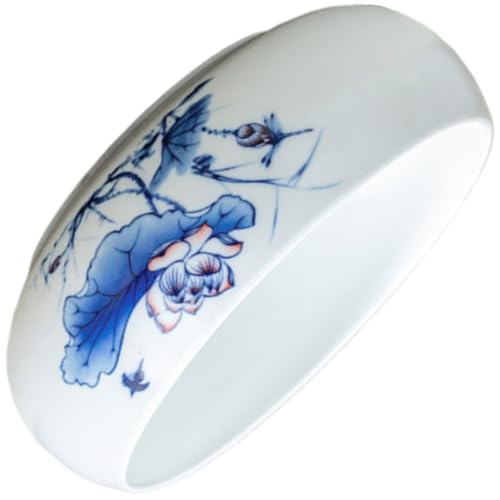 Javoryxh Kreative elegante Keramik-Blumenschale für Innengärten, Seerosen und kleine Fische, kein Drainage, Auslaufschutz Javoryxh Kreative elegante Keramik-Blumenschale für Innengärten, Seerosen und kleine Fische, kein Drainage, Auslaufschutz von Javoryxh
