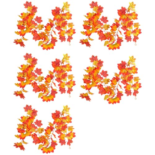 Javoryxh Set mit 5 Thanksgiving-Ahorn-Rattanschnur, stilvolle Hängedekoration für Herbstfeiern und Thanksgiving-Dekorationen Javoryxh Set mit 5 Thanksgiving-Ahorn-Rattanschnur, stilvolle Hängedekoration für Herbstfeiern und Thanksgiving-Dekorationen von Javoryxh