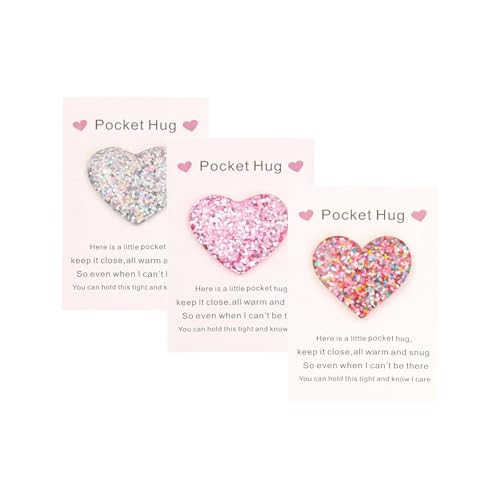 Javoryxh Stilvolle Taschenumarmung, Andenken, positives Glück, lange Distanzen, Beziehung, Valentinstag, Muttertag, 3 Stück Javoryxh Stilvolle Taschenumarmung, Andenken, positives Glück, lange Distanzen, Beziehung, Valentinstag, Muttertag, 3 Stück von Javoryxh