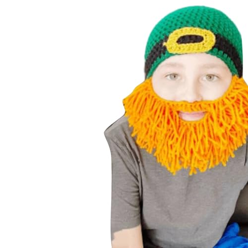 Javoryxh Strickmütze für StPatrick Day, flache Kappe, Kinderfeiertag, Kopfschmuck, irischer Nationalfeiertag, Festivalbedarf von Javoryxh