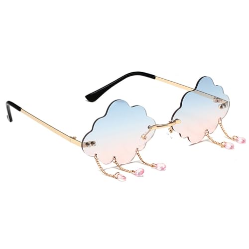 Javoryxh Wolken-Sonnenbrille für Shows und den täglichen Gebrauch, Punk-Kostüm-Accessoires, Maskeraden, Party-Dekoration von Javoryxh