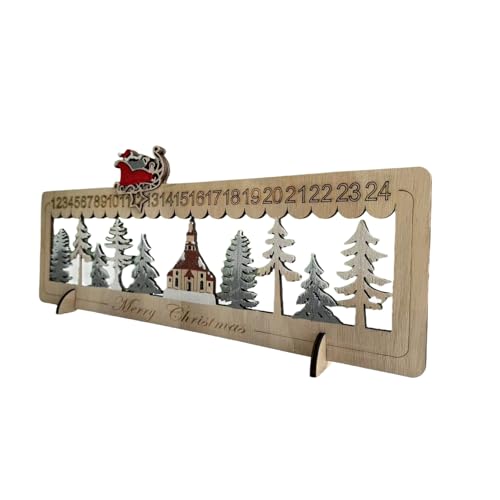 LED beleuchteter Holz-Adventskalender, geschnitztes Holz, Weihnachtsszene, Countdown-Kalender mit LED-Lichtern und Baumhaus LED beleuchteter Holz-Adventskalender, geschnitztes Holz, Weihnachtsszene, Countdown-Kalender mit LED-Lichtern und Baumhaus von Javoryxh