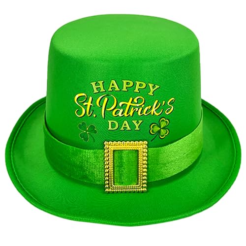 Lustiger grüner Kleeblatt-Hut für StPatrick's Day, irische Feiertagsrequisiten, großer Hut, Partyzubehör, Festival, Thema, Veranstaltung, Kopfbedeckung für alle Altersgruppen von Javoryxh