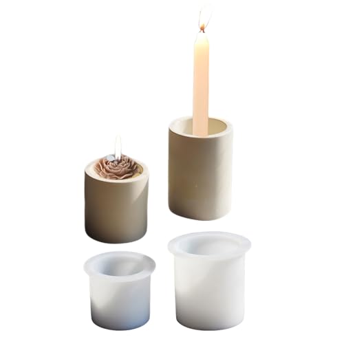 Runde Mehrzweck-Silikonformen, Heimdekoration, Enthusiasten, runde Silikon-Kerzenständer-Ornament-Form-Set, 2 Stück Runde Mehrzweck-Silikonformen, Heimdekoration, Enthusiasten, runde Silikon-Kerzenständer-Ornament-Form-Set, 2 Stück von Javoryxh