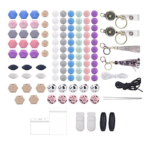 Silikonperlen mit Schnur und Silikon-Abstandshalter für Halsketten, Schmuck, Schlüsselanhänger Silikonperlen mit Schnur und Silikon-Abstandshalter für Halsketten, Schmuck, Schlüsselanhänger von Javoryxh