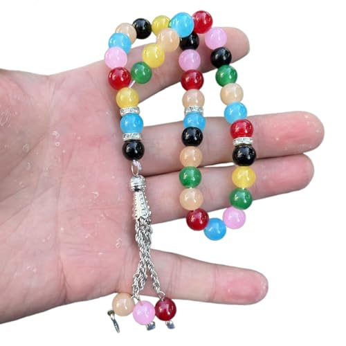 Tasbih Gebets-Rosenkranz-Perlen, modisch, dekorative Quasten, Religionsschmuck, Partyzubehör, 33 Stück Tasbih Gebets-Rosenkranz-Perlen, modisch, dekorative Quasten, Religionsschmuck, Partyzubehör, 33 Stück von Javoryxh