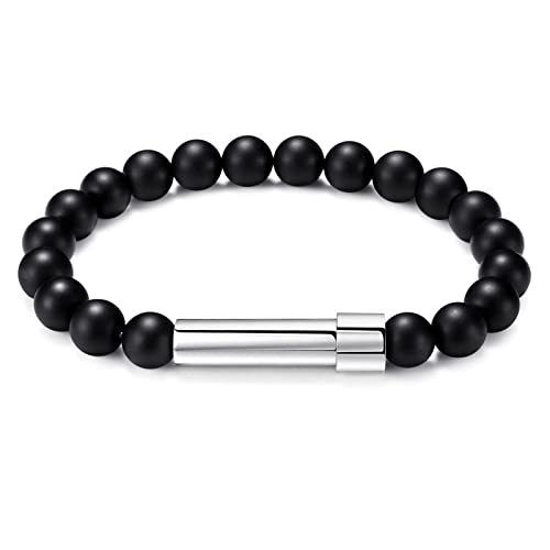 Unisex-Naturstein, verstellbar, dehnbar, Perlenstein für Damen, Mädchen, Damen, Herren Unisex-Naturstein, verstellbar, dehnbar, Perlenstein für Damen, Mädchen, Damen, Herren von Javoryxh