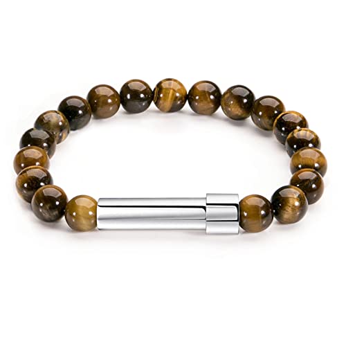 Unisex-Naturstein, verstellbar, dehnbar, Perlenstein für Damen, Mädchen, Damen, Herren Unisex-Naturstein, verstellbar, dehnbar, Perlenstein für Damen, Mädchen, Damen, Herren von Javoryxh