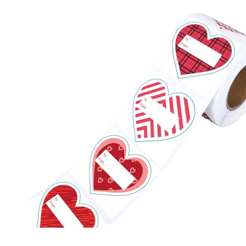 Valentinstags-Aufkleber, Herz-Aufkleber für Valentinstag, Karte, Briefumschlag, selbstklebende Verpackungsetiketten, 60 Stück Valentinstags-Aufkleber, Herz-Aufkleber für Valentinstag, Karte, Briefumschlag, selbstklebende Verpackungsetiketten, 60 Stück von Javoryxh