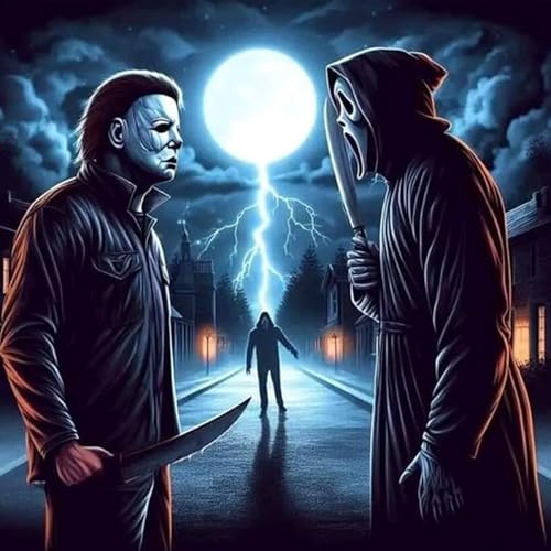 Jawecci Halloween Diamond Painting Erwachsene, 5D Diamant Painting Ghostface Bilder Erwachsene Anfänger, DIY Horibble-Thema Diamant Kunst Set Diamant Malerei Kinder für Home Dekor 30x30cm Jawecci Halloween Diamond Painting Erwachsene, 5D Diamant Painting Ghostface Bilder Erwachsene Anfänger, DIY Horibble-Thema Diamant Kunst Set Diamant Malerei Kinder für Home Dekor 30x30cm von Jawecci