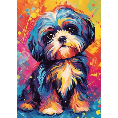 Jawecci Hunde Diamond Painting Erwachsene, 5D Diamant Painting Bilder Erwachsene Bunter Hund, DIY Runde Tiere Diamant Kunst Set Diamant Malerei Kinder für Home Dekor 30x40cm Jawecci Hunde Diamond Painting Erwachsene, 5D Diamant Painting Bilder Erwachsene Bunter Hund, DIY Runde Tiere Diamant Kunst Set Diamant Malerei Kinder für Home Dekor 30x40cm von Jawecci