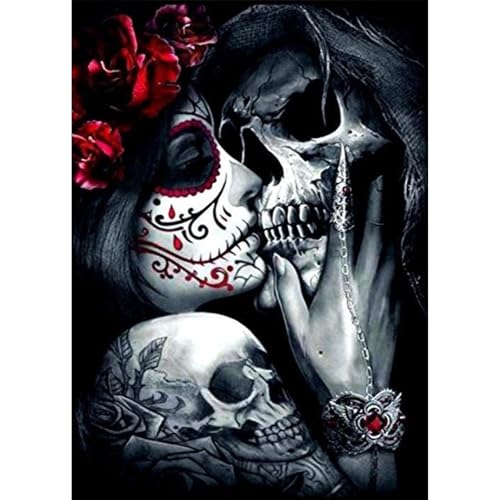 Jawecci Skelett Diamond Painting Erwachsene, 5D Diamant Painting Bilder Erwachsene Halloween, DIY Runde Diamant Kunst Set Diamant Malerei Kinder für Home Dekor 30x40cm Jawecci Skelett Diamond Painting Erwachsene, 5D Diamant Painting Bilder Erwachsene Halloween, DIY Runde Diamant Kunst Set Diamant Malerei Kinder für Home Dekor 30x40cm von Jawecci